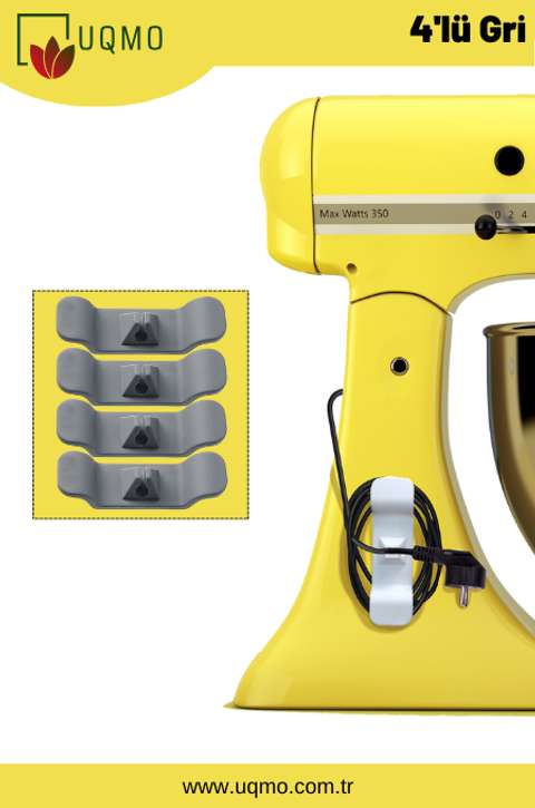 Gri 4'LÜ Kablo Düzenleyici & Sabitleyici