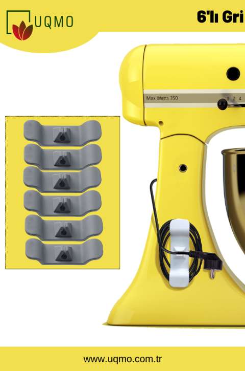 Gri 6'lı Kablo Düzenleyici & Sabitleyici