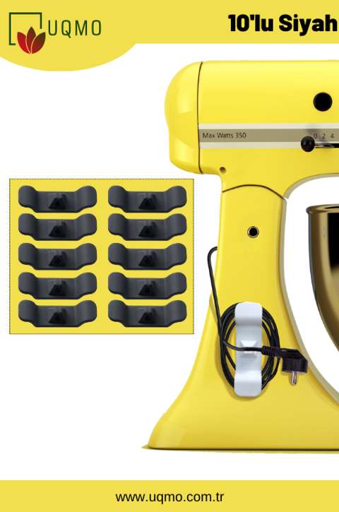 Siyah 10'lu Kablo Düzenleyici & Sabitleyici