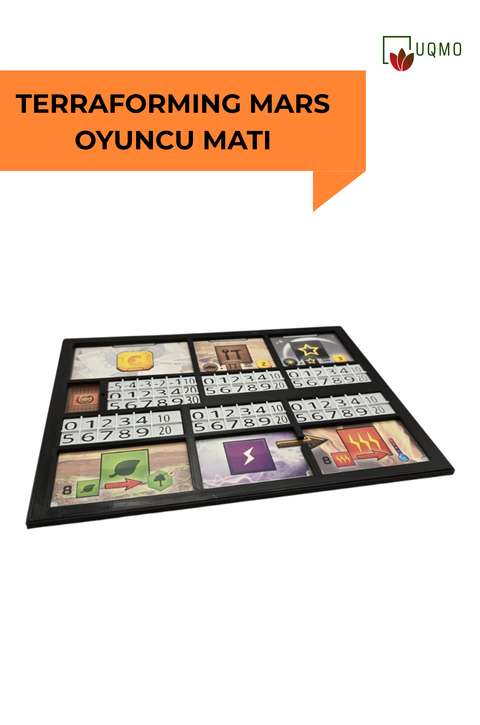 Siyah Terraforming Mars ile uyumlu Oyuncu Altlığı