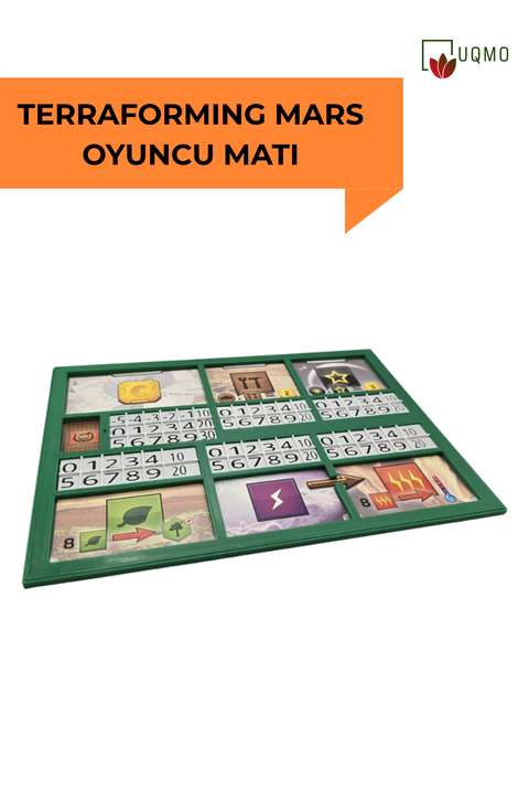 Yeşil Terraforming Mars ile uyumlu Oyuncu Altlığı