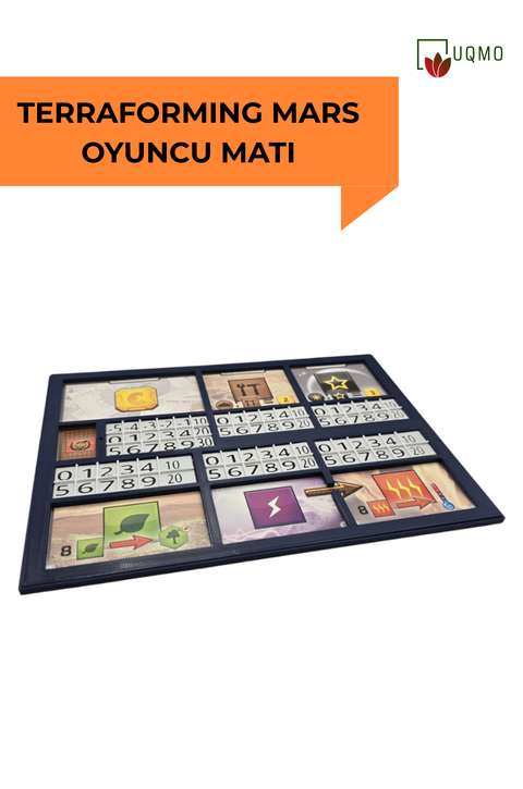 Lacivert Terraforming Mars ile uyumlu Oyuncu Altlığı