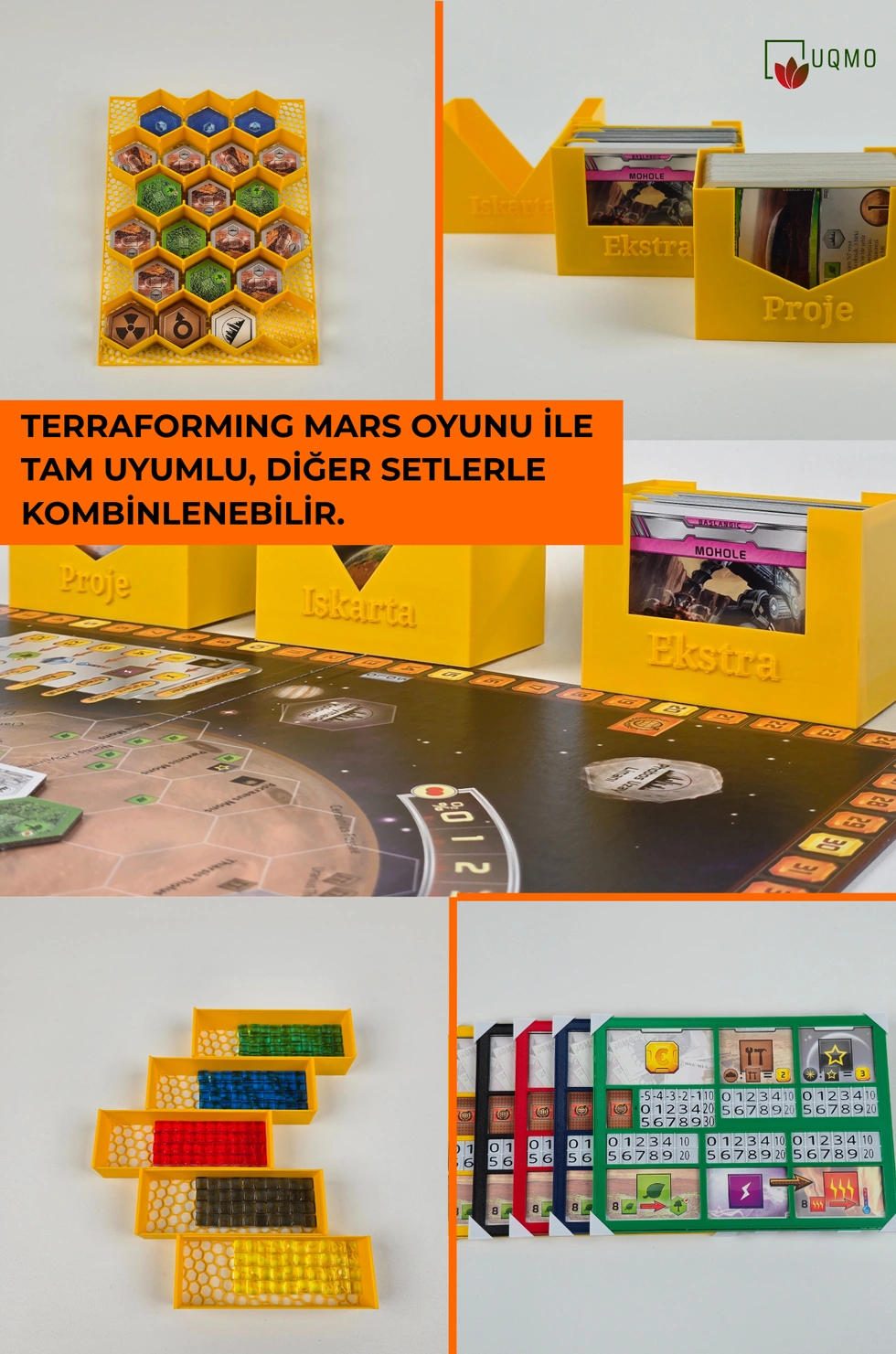 3D Baskı Terraforming Mars Oyunu İle Uyumlu Kutu İçi Düzenleyici + UqmoTag