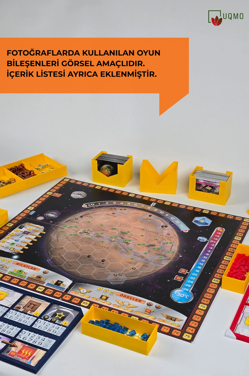 3D Baskı Terraforming Mars Oyunu İle Uyumlu Kutu İçi Düzenleyici + UqmoTag