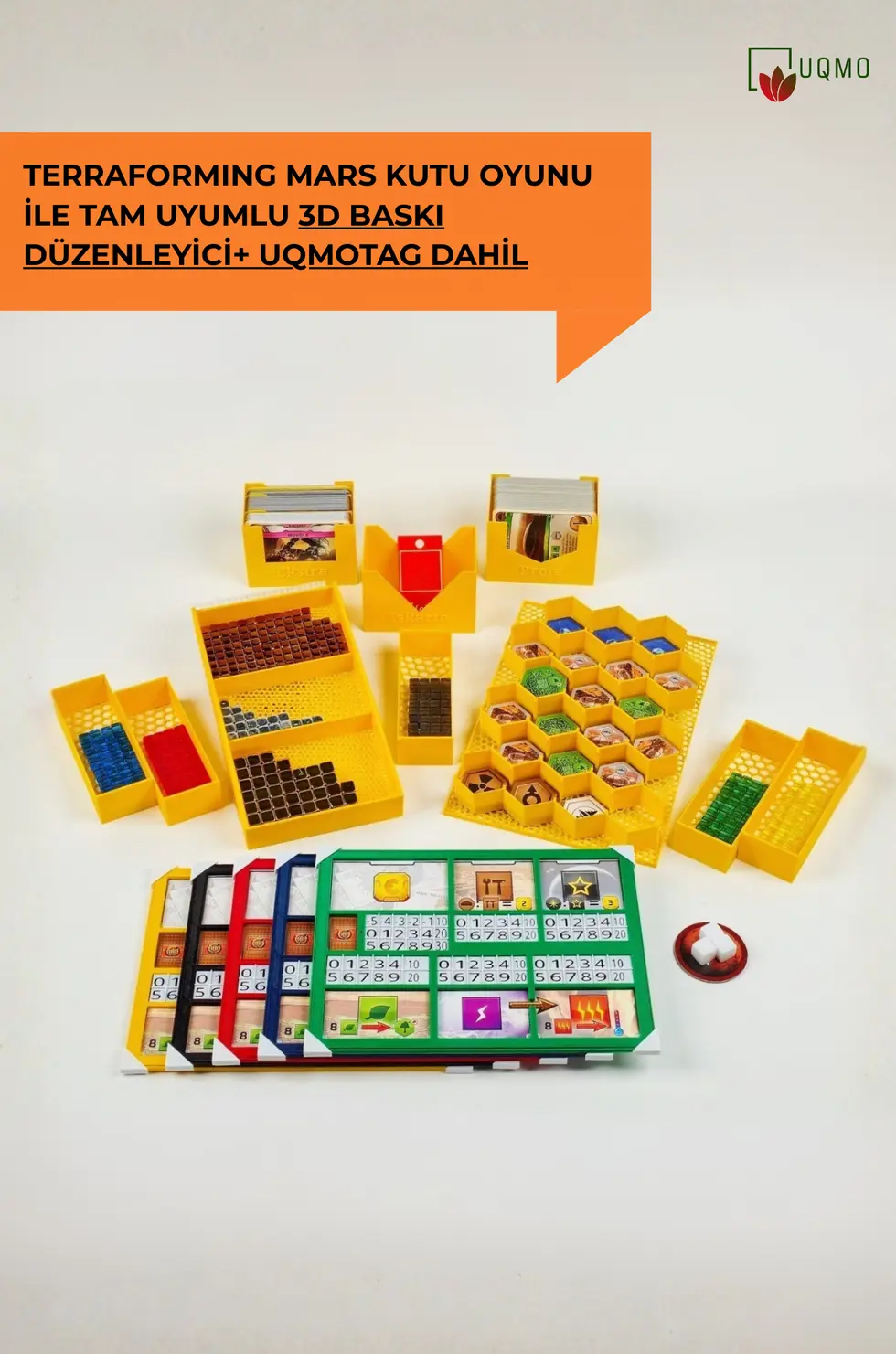 3D Baskı Terraforming Mars Oyunu İle Uyumlu Kutu İçi Düzenleyici + UqmoTag