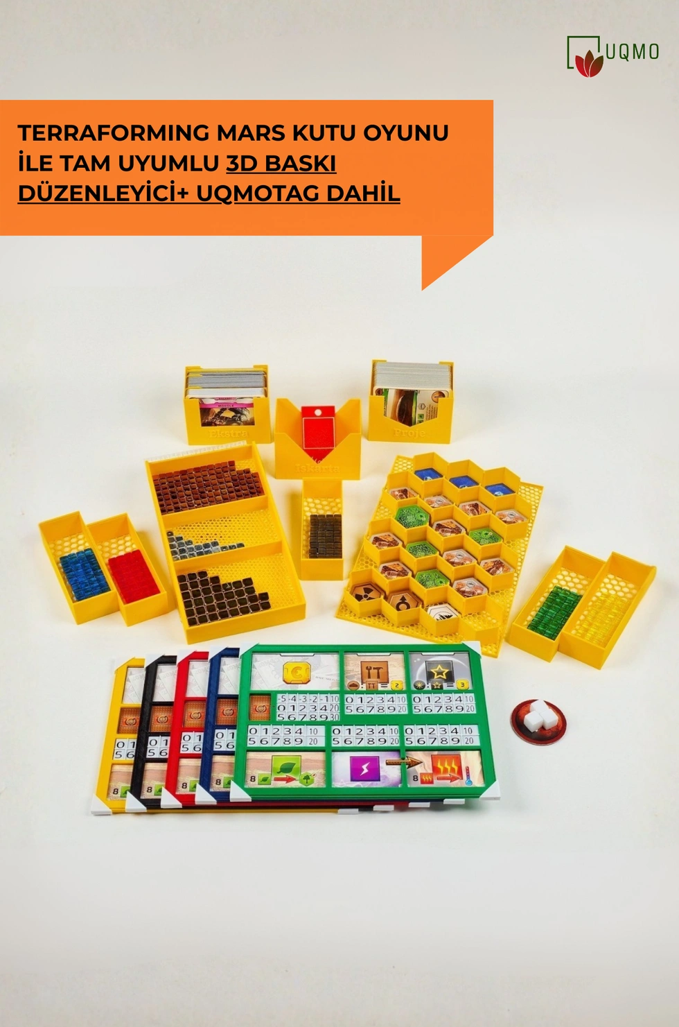 3D Baskı Terraforming Mars Oyunu İle Uyumlu Kutu İçi Düzenleyici + UqmoTag
