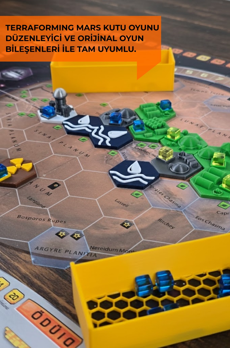 Terraforming Mars Oyunu Uyumlu Özel Tasarım Karo Seti
