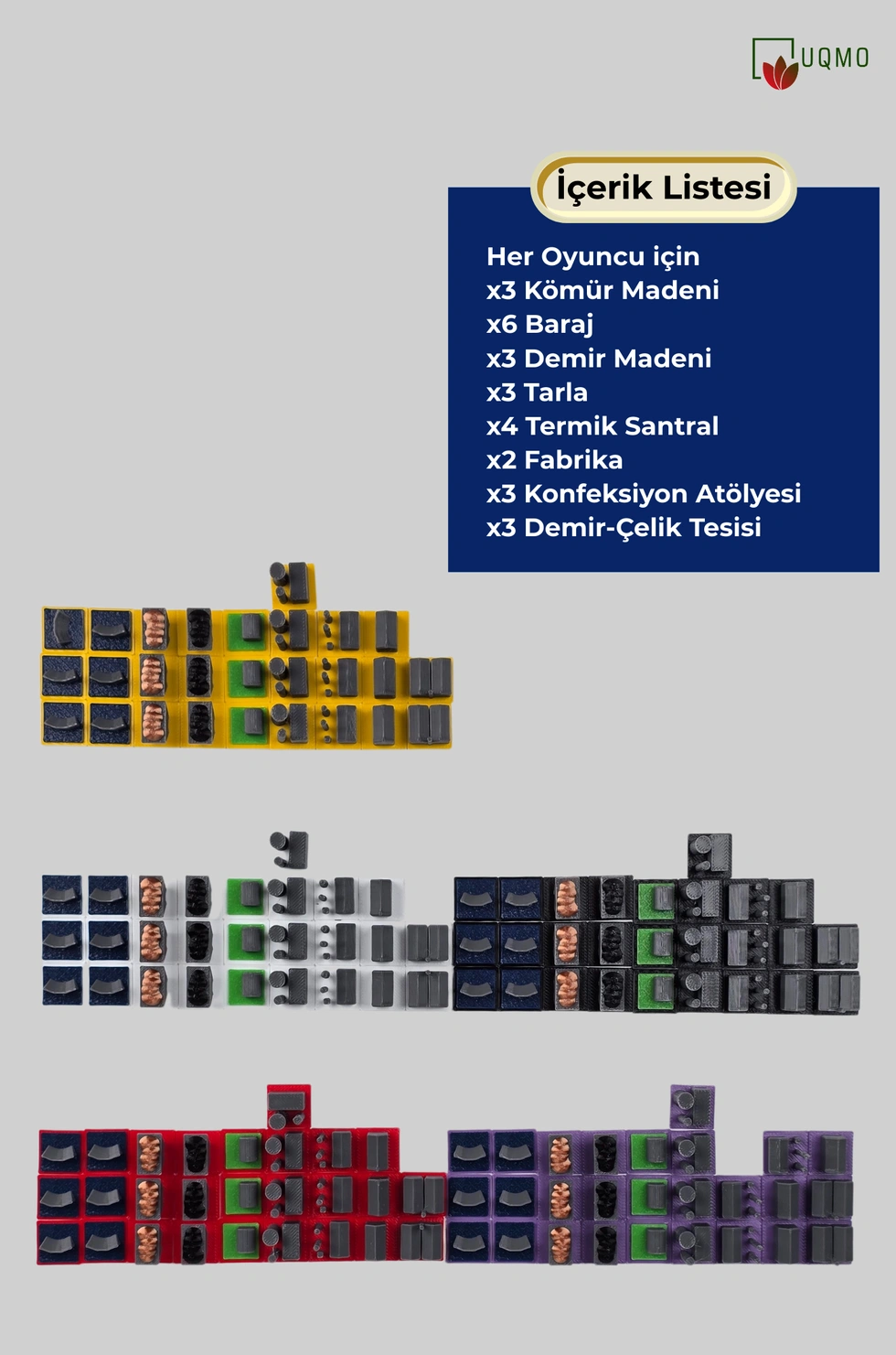 İnkılap Kutu Oyunu ile uyumlu 3D İşletmeler Detay Seti
