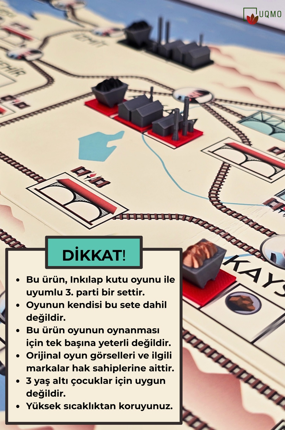 İnkılap Kutu Oyunu ile uyumlu 3D İşletmeler Detay Seti