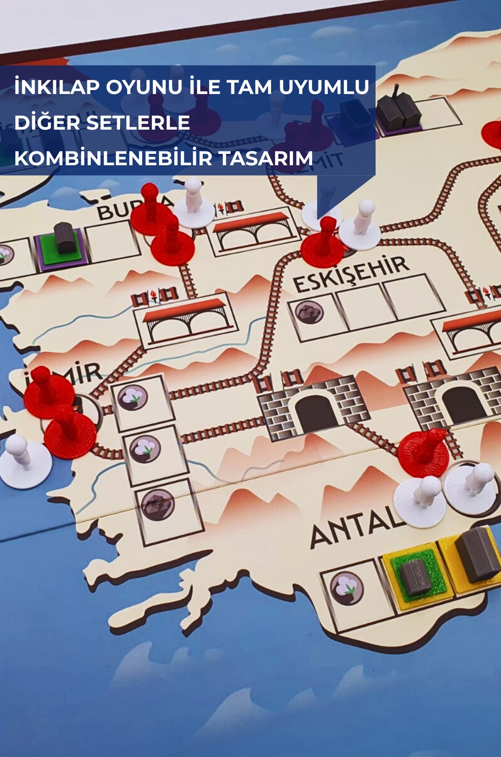 İnkılap Kutu Oyunu ile uyumlu 3D İşçiler Detay Seti