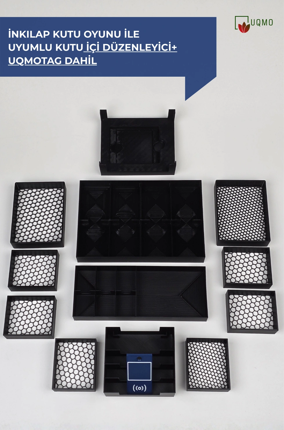 İnkılap Kutu Oyunu ile Uyumlu 3D Kutu Düzenleyici – Akıllı Insert + UqmoTag Dahil