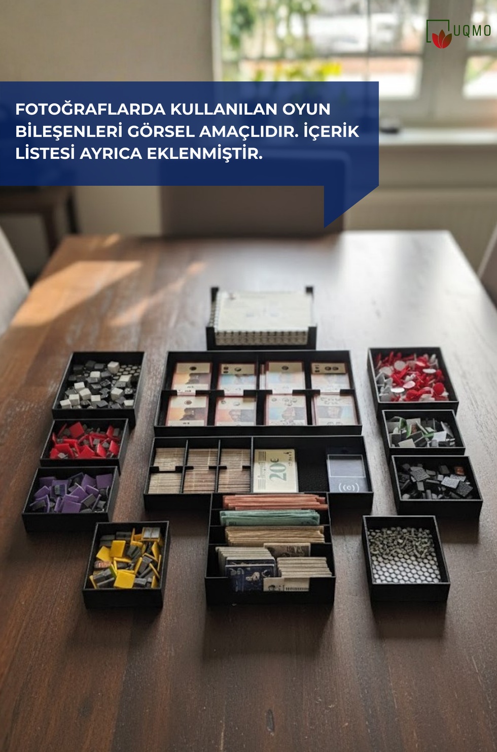 İnkılap Kutu Oyunu ile Uyumlu 3D Kutu Düzenleyici – Akıllı Insert + UqmoTag Dahil