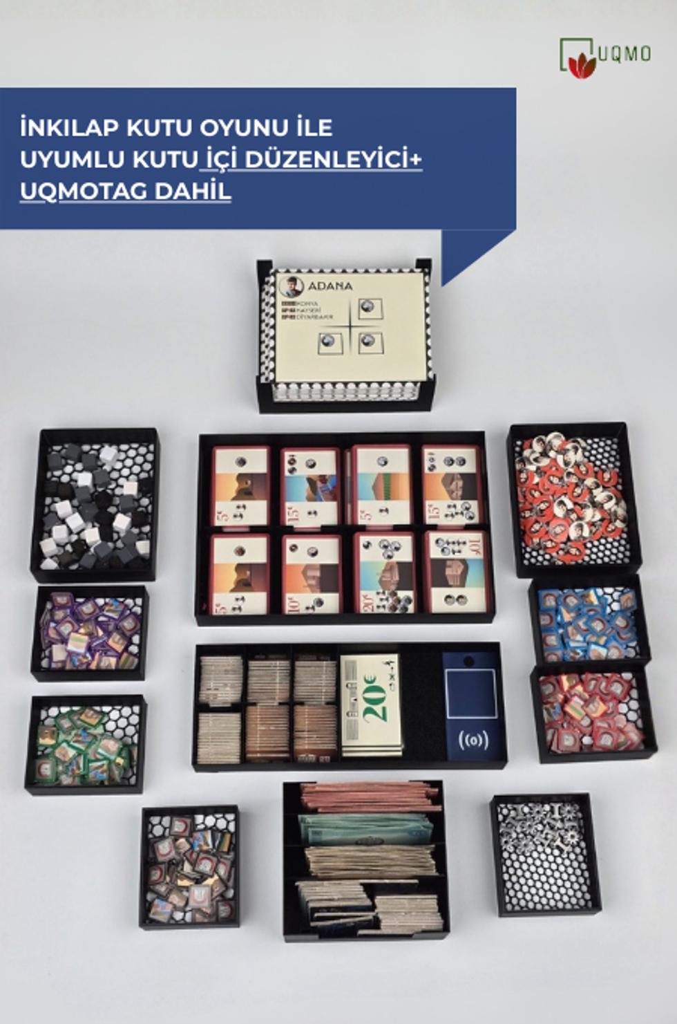 İnkılap Kutu Oyunu ile Uyumlu 3D Kutu Düzenleyici – Akıllı Insert + UqmoTag Dahil