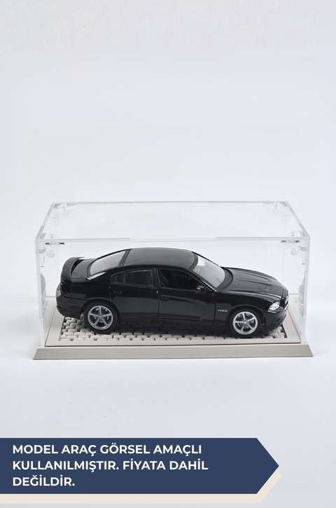 1:24 Ölçekli Model Otomobil Koleksiyonu Minimalist Teşhir Kutusu (Gri, Arnavut Kaldırımı)
