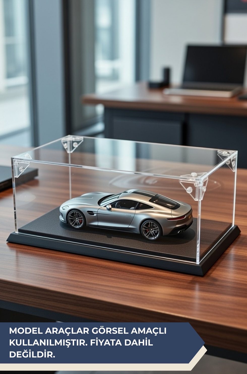 1:24 Model Otomobil ve Değerli Objeler için Podyum Tasarımlı Teşhir Kutusu (Smooth Serisi)