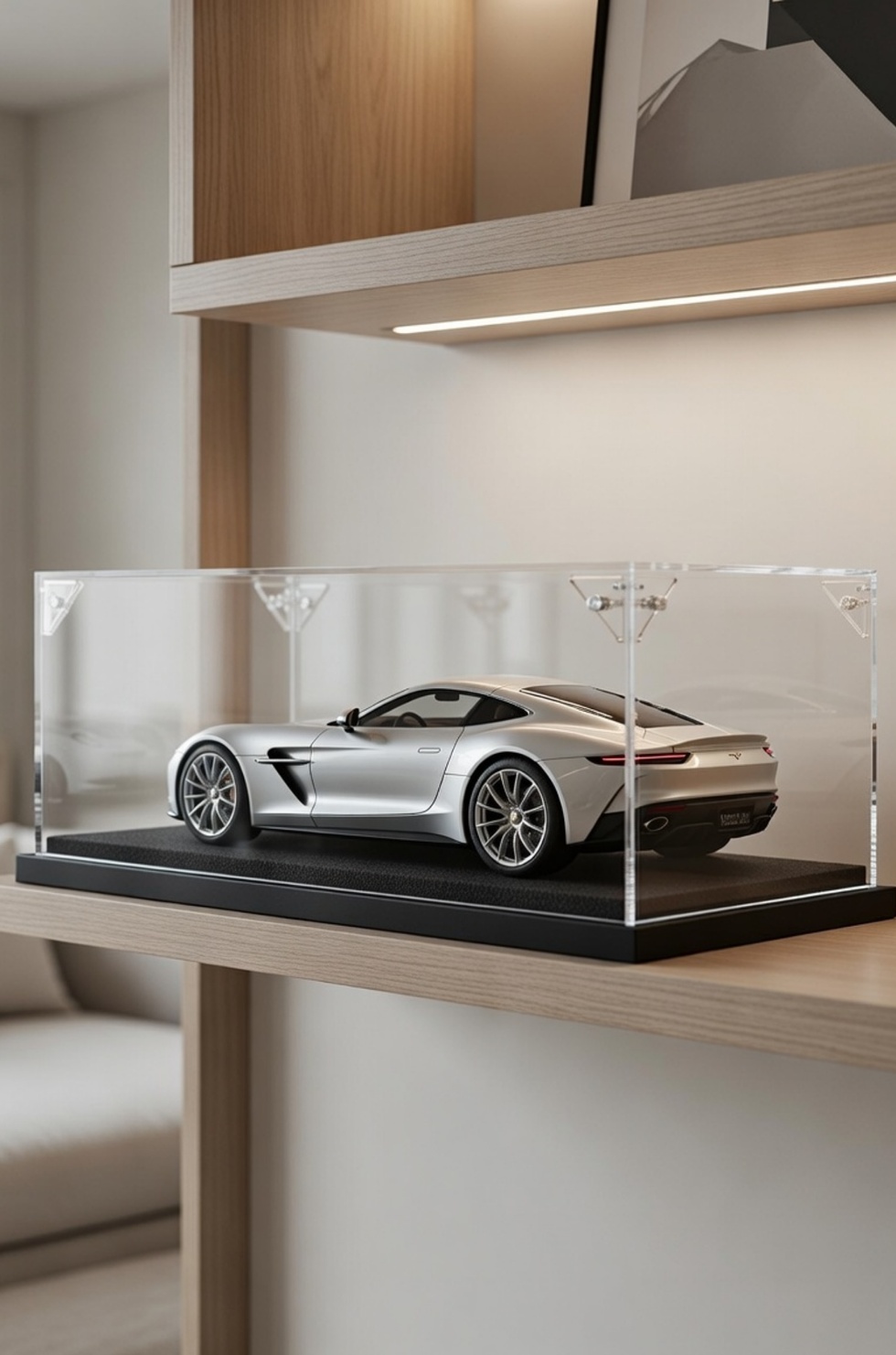 1:24 Model Otomobil ve Değerli Objeler için Podyum Tasarımlı Teşhir Kutusu (Smooth Serisi)