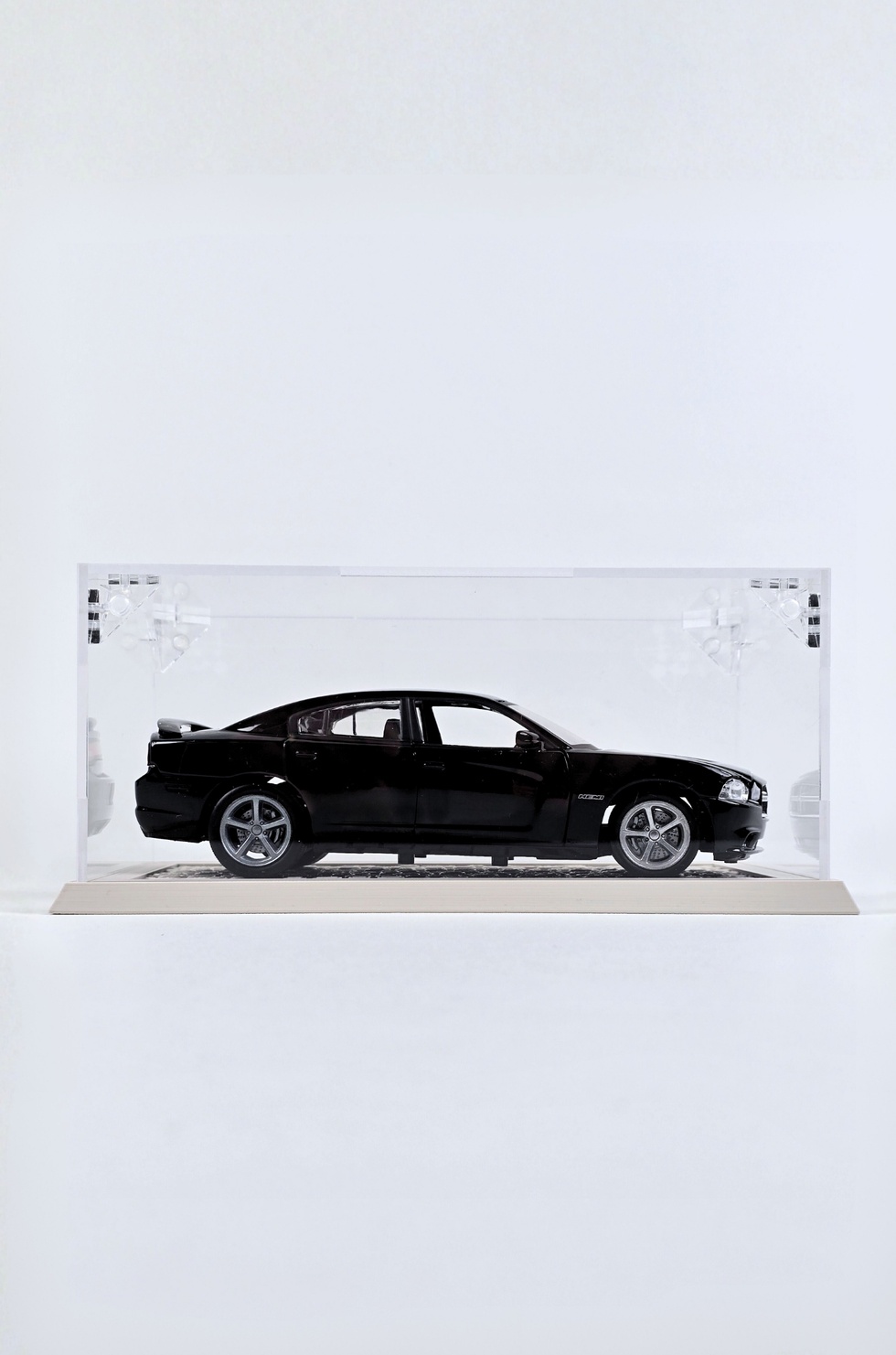 1:24 Ölçekli Model Otomobil Koleksiyonu Minimalist Teşhir Kutusu (Gri, Arnavut Kaldırımı)