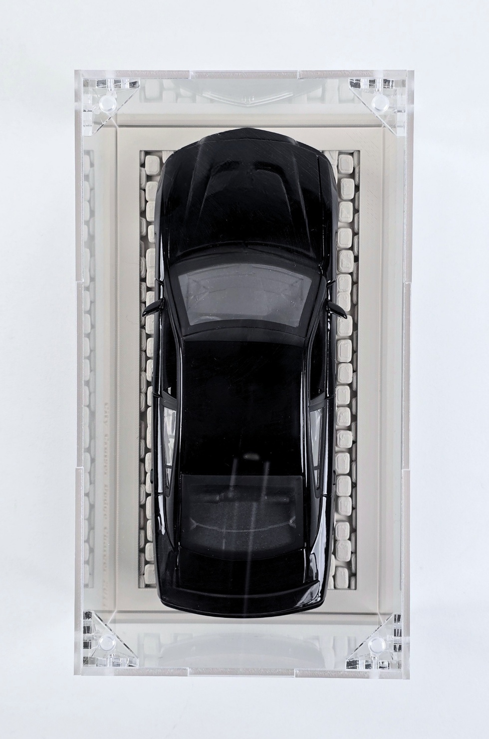 1:24 Ölçekli Model Otomobil Koleksiyonu Minimalist Teşhir Kutusu (Gri, Arnavut Kaldırımı)