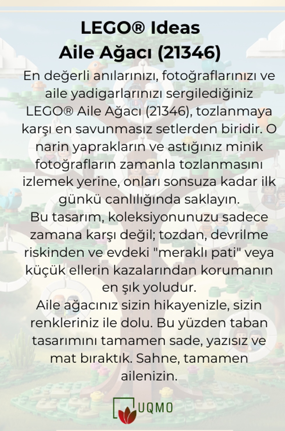 LEGO® Aile Ağacı (21346) İle Uyumlu Teşhir Kutusu
