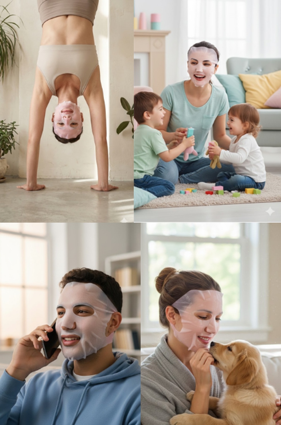 - Yüz Maskesi Koruyucu & Sabitleyici - BEYAZ