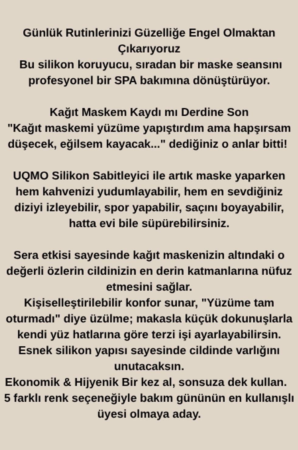 - Yüz Maskesi Koruyucu & Sabitleyici - SİYAH