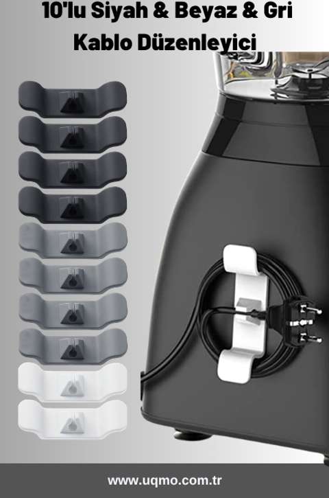 Karışık 10'lu Kablo Düzenleyici & Sabitleyici